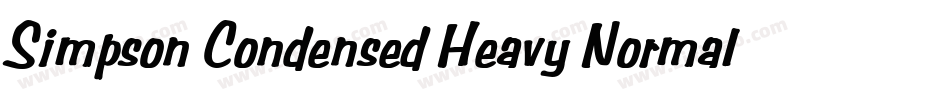 Simpson Condensed Heavy Normal字体转换